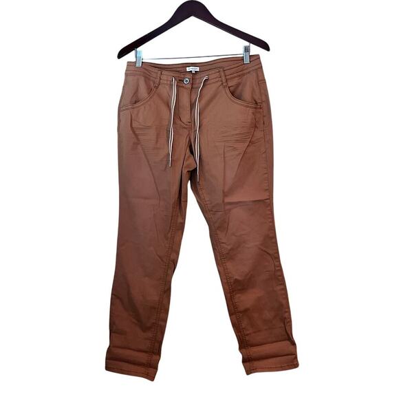 Tom Tailor Cotton Khaki Chino Dress Pant Trousers Women’s 40 10 Slim Straight - Picture 1 of 9